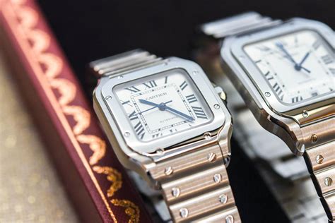 cartier santos sizes|cartier santos medium vs large.